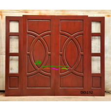 ประตูไม้สักบานคู่ รหัส DD232